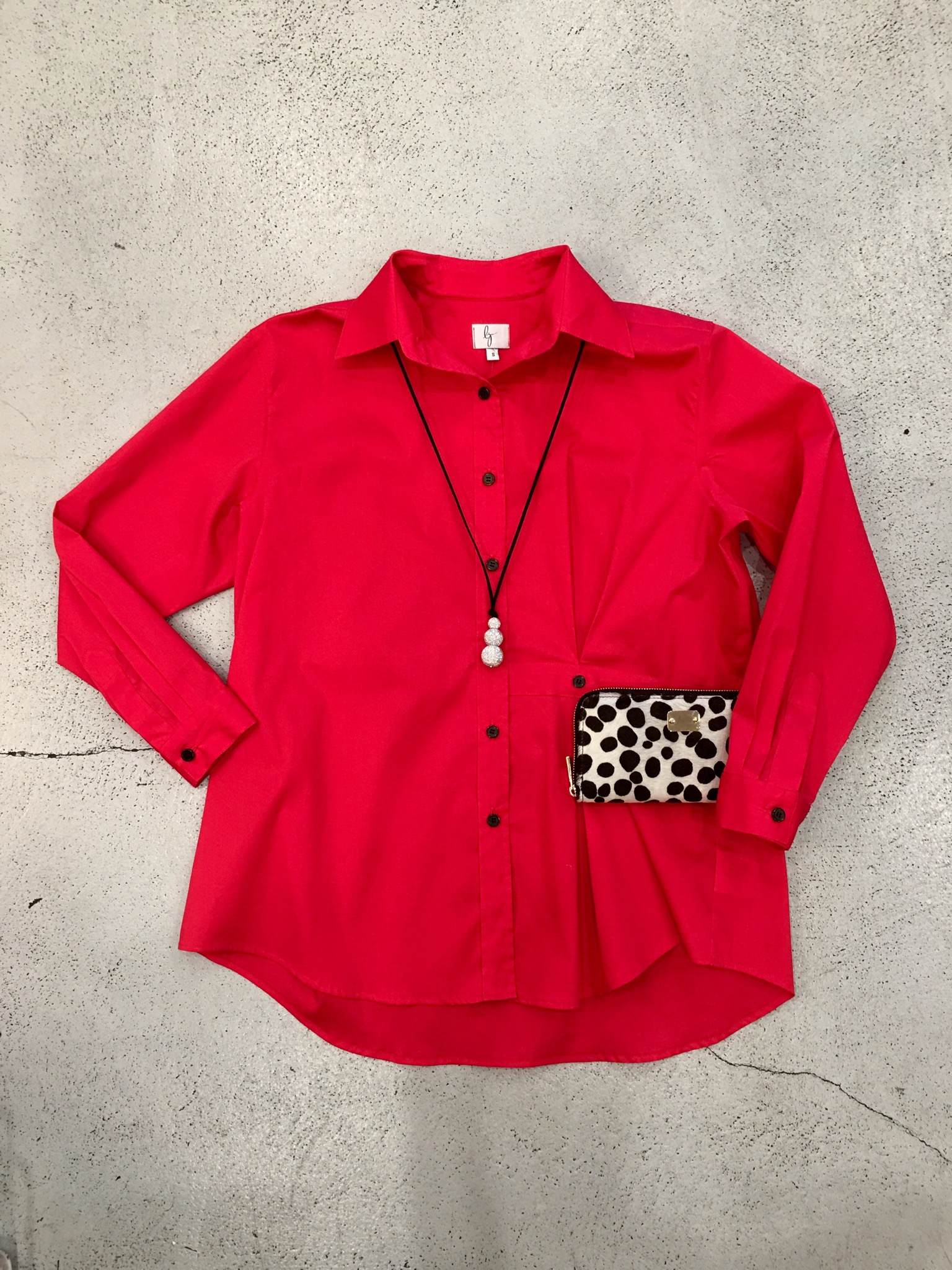 red collar shirt women