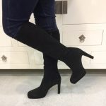 zPre-Owned Gucci Black Suede Tall Boots