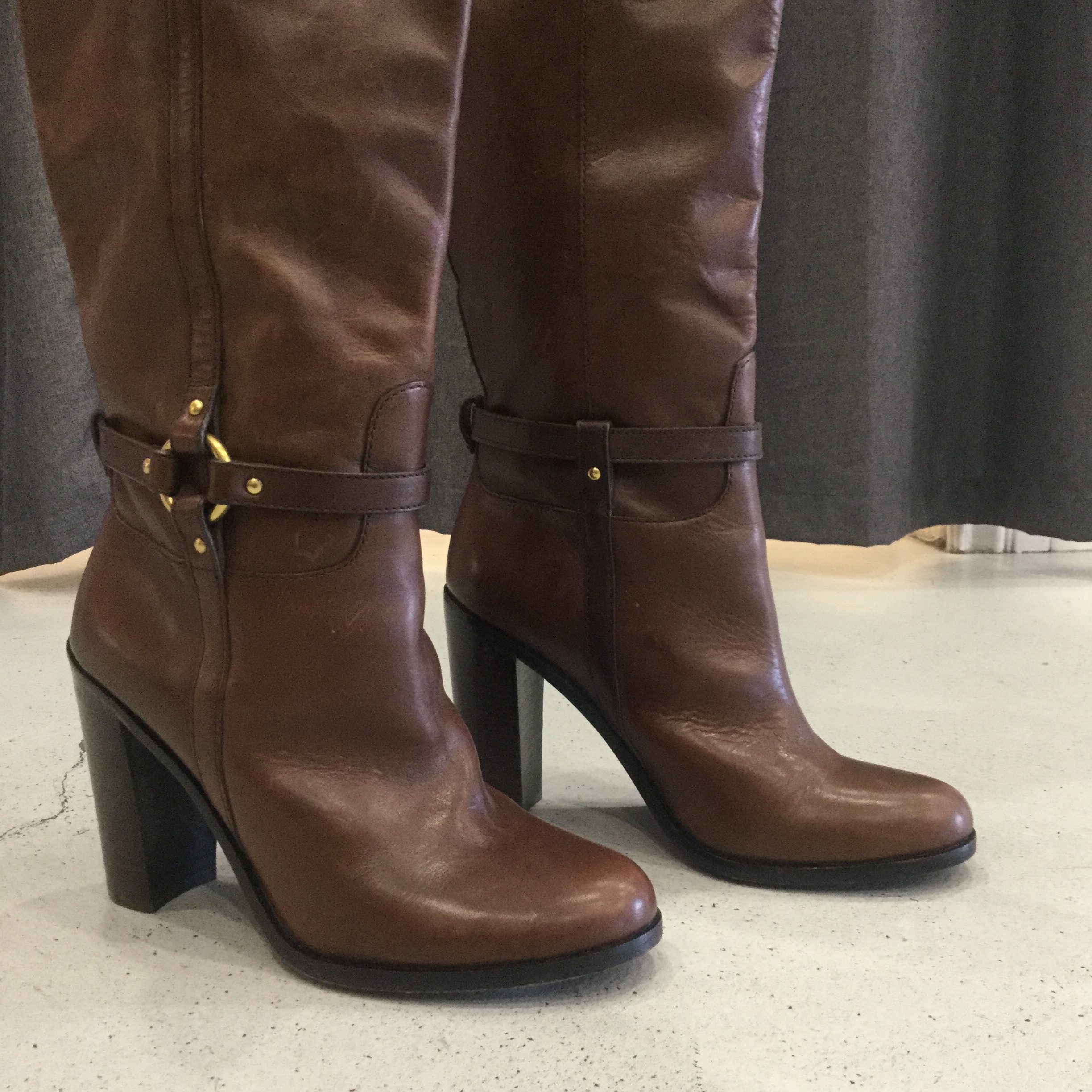 Coach Brown Tall Leather Boots size 10 – All That & More boutique